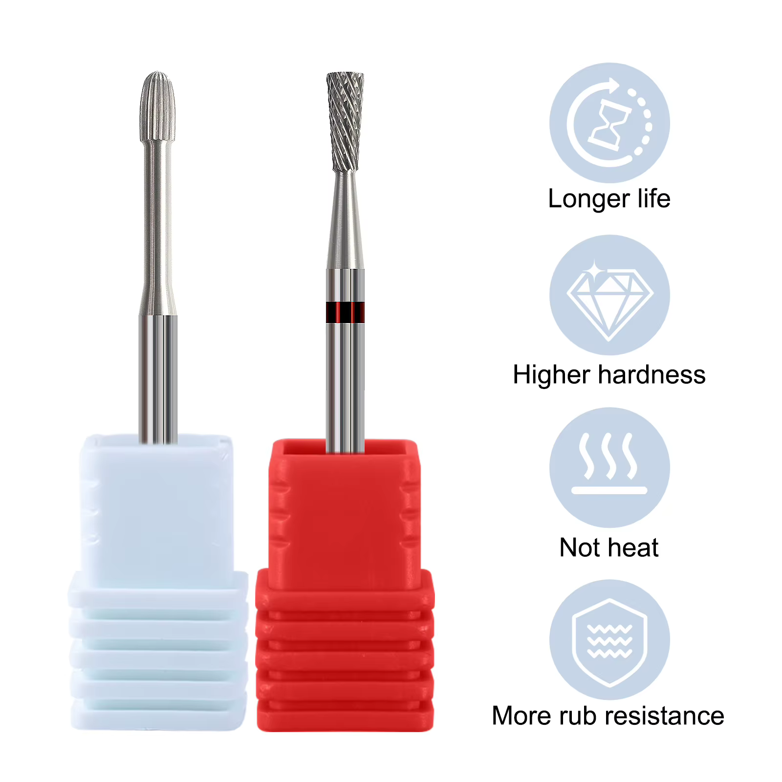 Tête de polissage en acier au tungstène pour Nail Art, pour manucure rapide, élimination des peaux m
