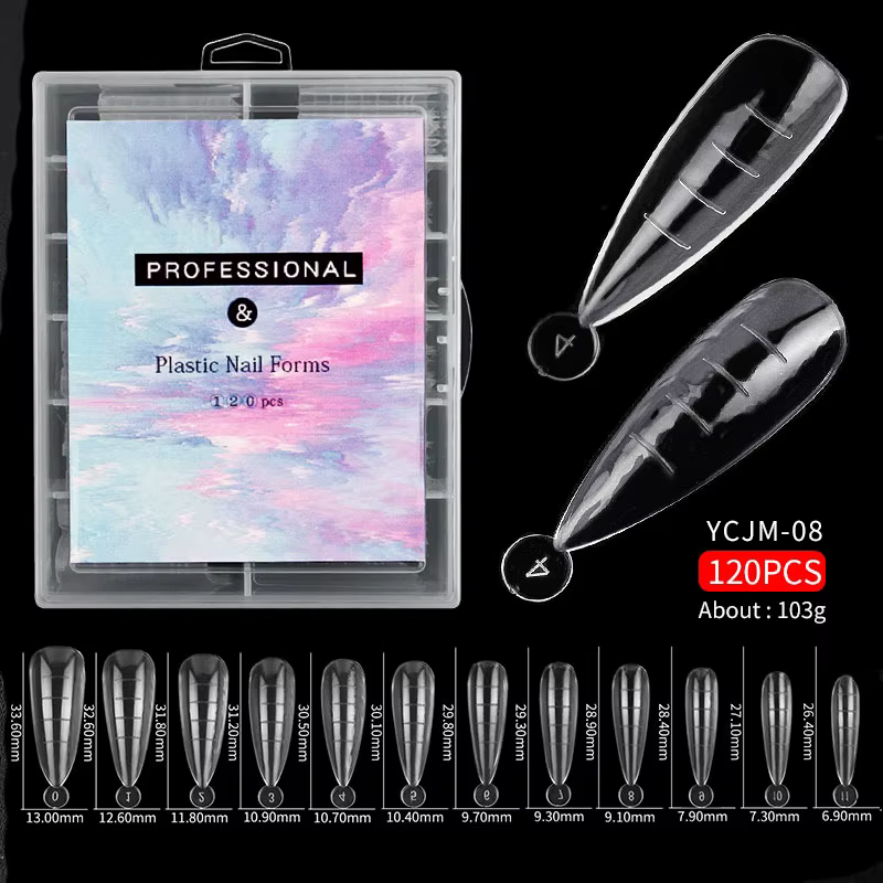 Misscheering 120 pièces/boîte faux ongles transparents acrylique français ongles conseils couverture