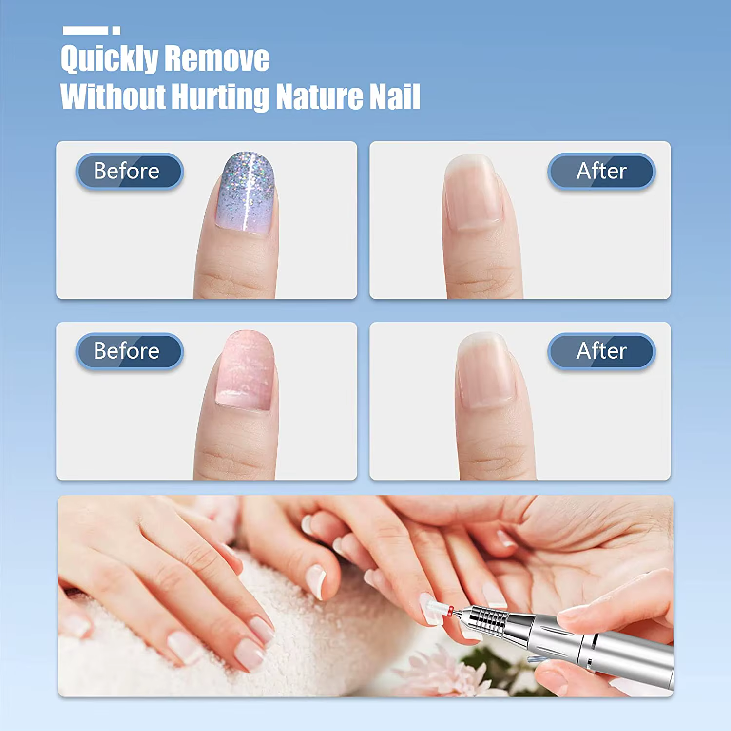 Ensemble de fraises à tête de vernis à ongles, 13 pièces, utilisé pour la beauté des ongles, ébavura