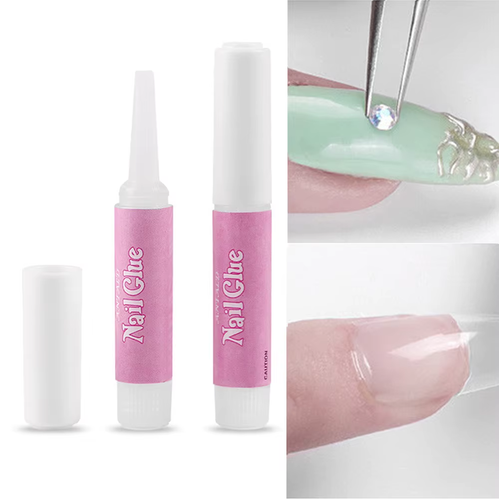 50 pièces colle à ongles pour ongles acryliques, colle pour pointes d'ongles colle professionnelle p
