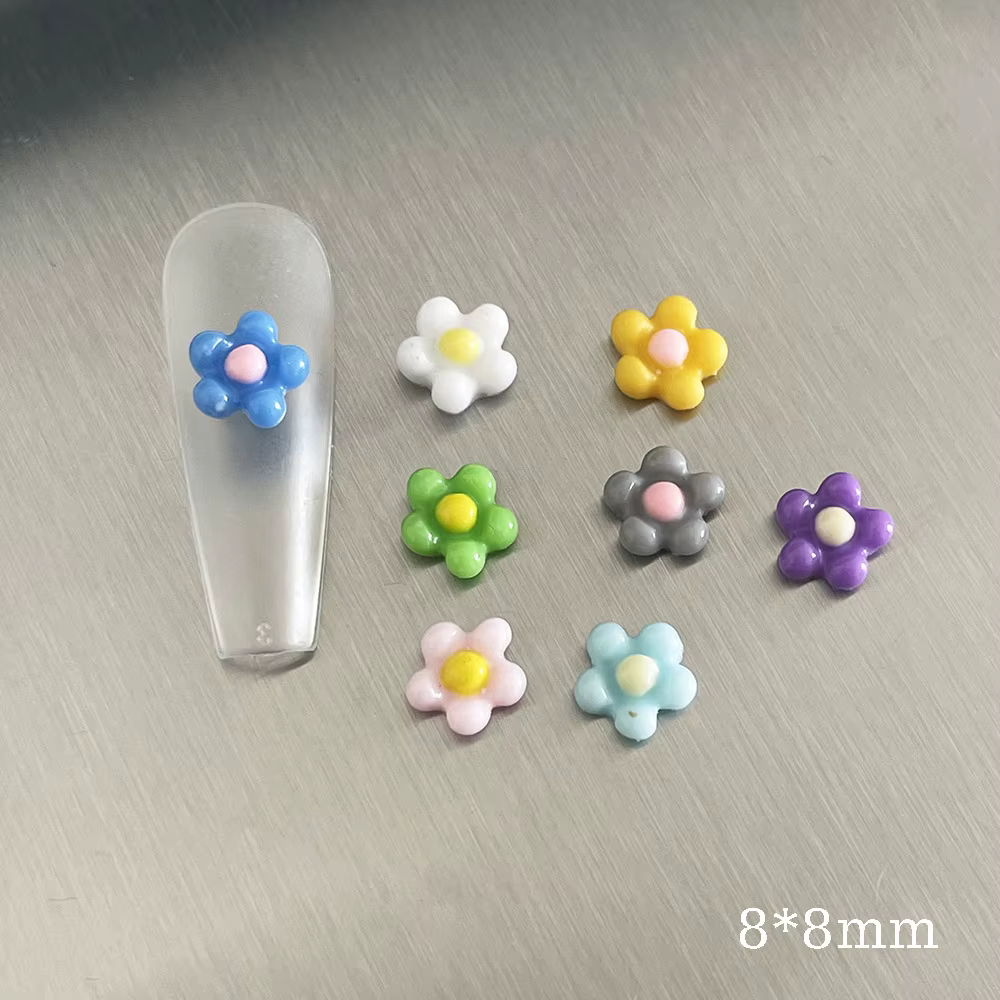 -Summer Floret- Sweety Girls Nail art Decor Polyvalent Coloré Fleur Accessoires pour ongles Petite f