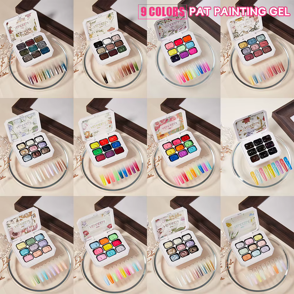 Vendeeni 9 couleurs tapotements peinture Gel vernis à ongles floraison transfert conception UV LED t