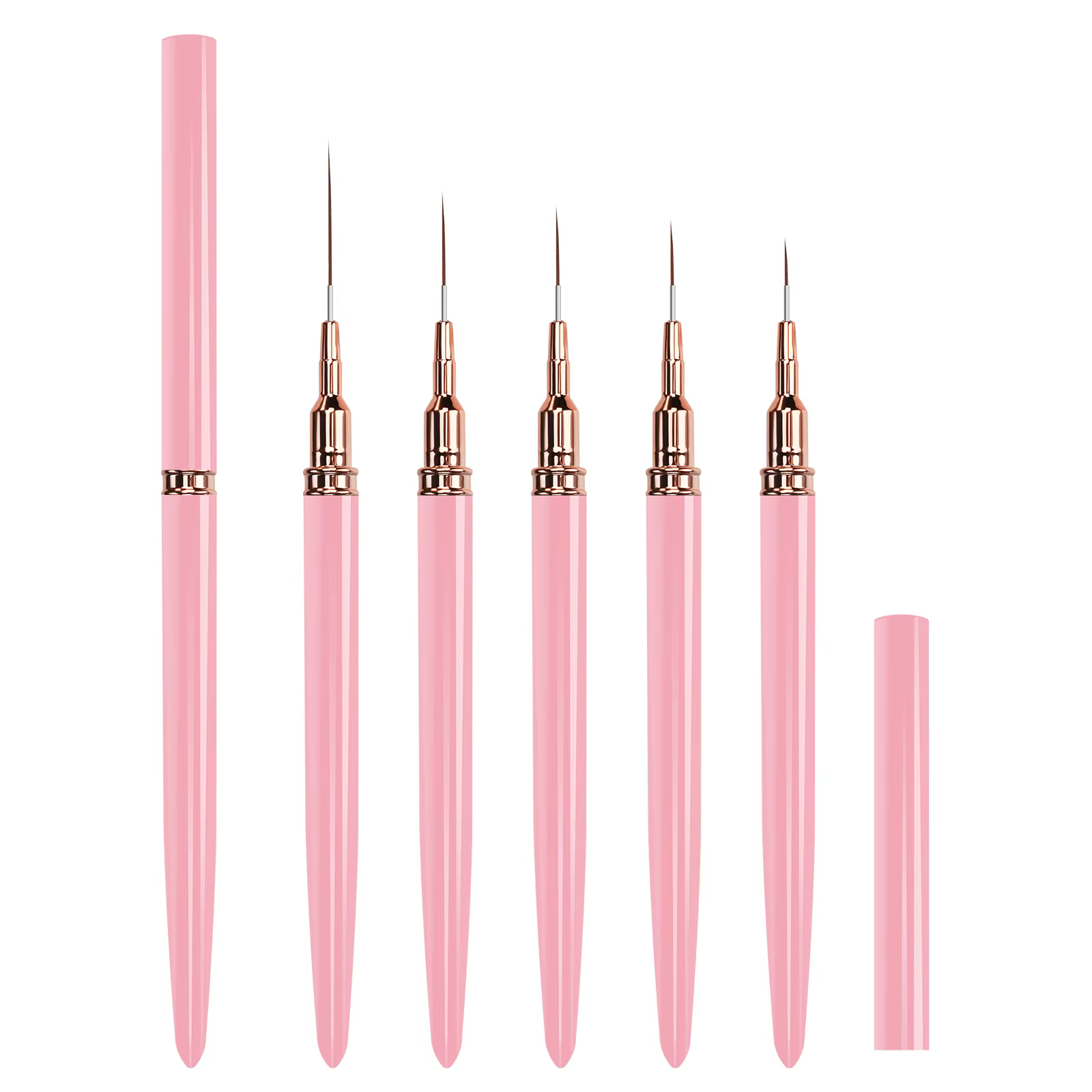 5 pièces professionnel Nail Art doublures rayures pinceaux outil Ultra-mince ligne détail dessin pei