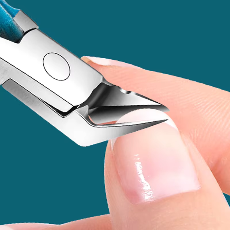 Coupe-ongles en acier inoxydable, lame droite pour ongles incarnés et épais, pointe pointue et point