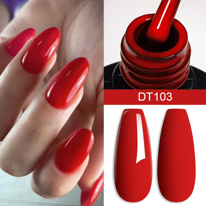 Vernis à ongles pourpre bordeaux, 7ml, pigment élevé, sans traces, longue durée, UV LED, Gel pour Na