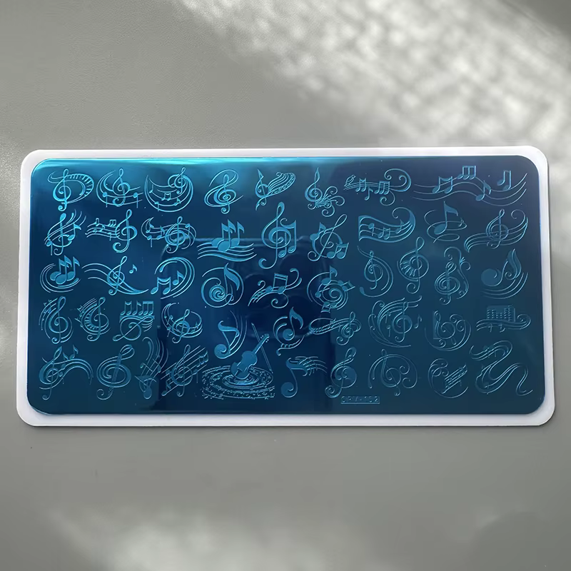 XMQ STAMPING NAIL PLATES Fleurs Lettres TEMPLATÉ