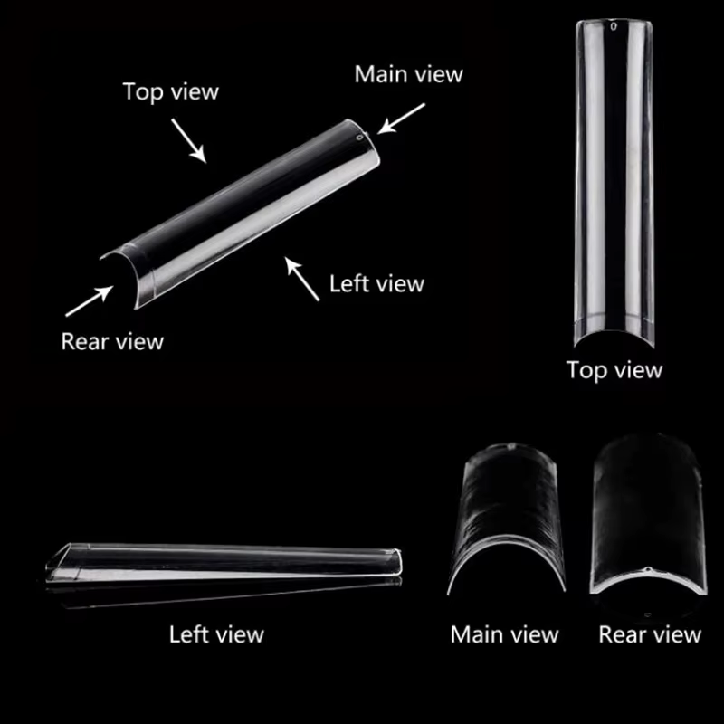 500 pièces XXL No C courbe ongles conseils pour ongles en acrylique, ensemble professionnel, droit c