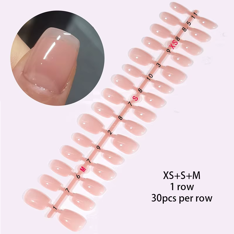 Faux ongles en acrylique sans colle, tête carrée artificielle, presse, pointes sans couture, ongles 