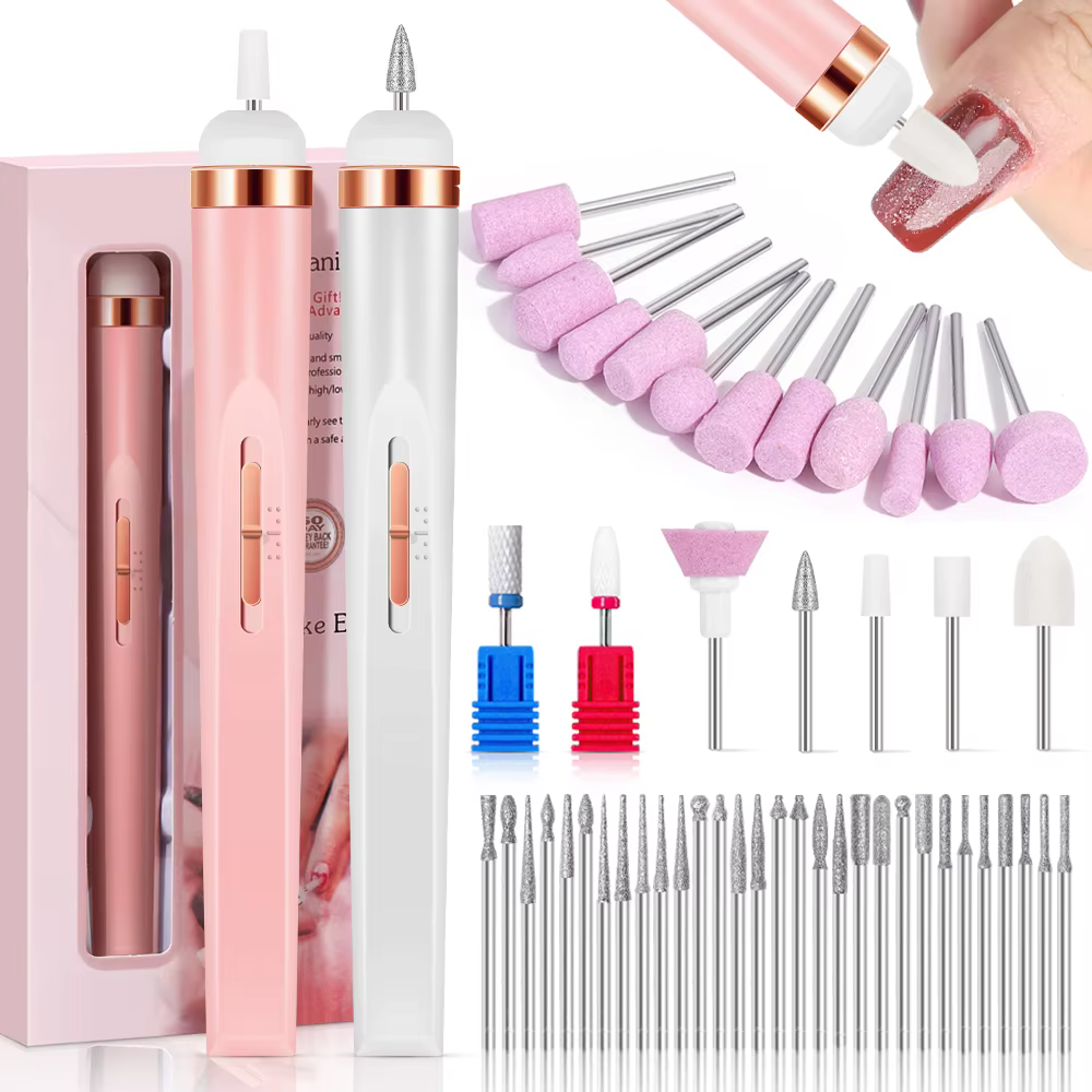 YIKOOLIN – lime à ongles électrique Portable, perceuse à ongles avec 4 vitesses, coupe-cuticules, ou