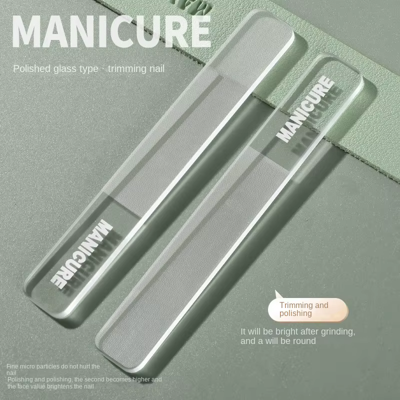 Lime à ongles meulage des ongles article léger vers le bas polissage meulage sable nano verre lime à
