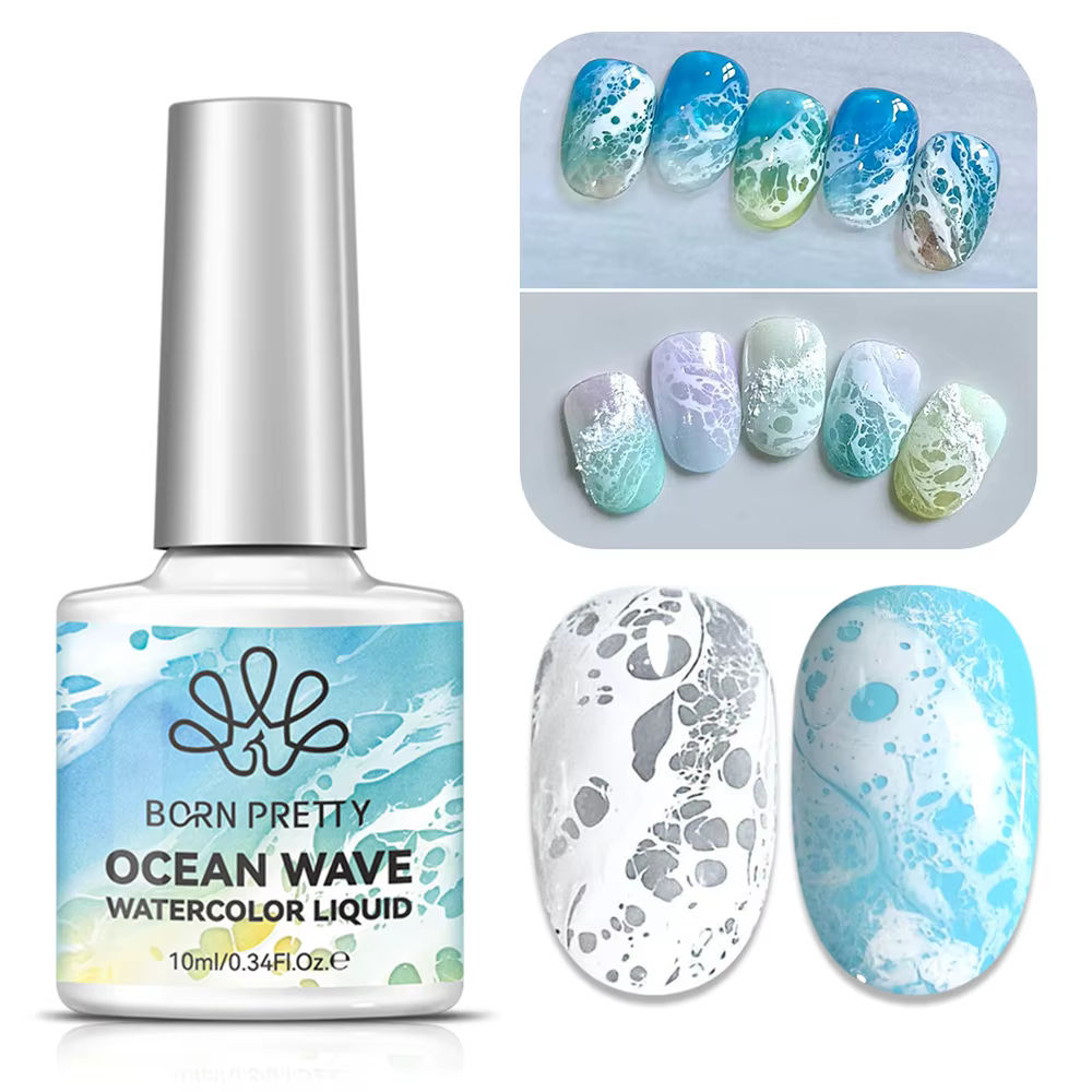 Vernis à ongles gel 10ml Océan Blanc Effet Bulles, Gel UV/LED à bulles creuses et dentelle, pour Nai
