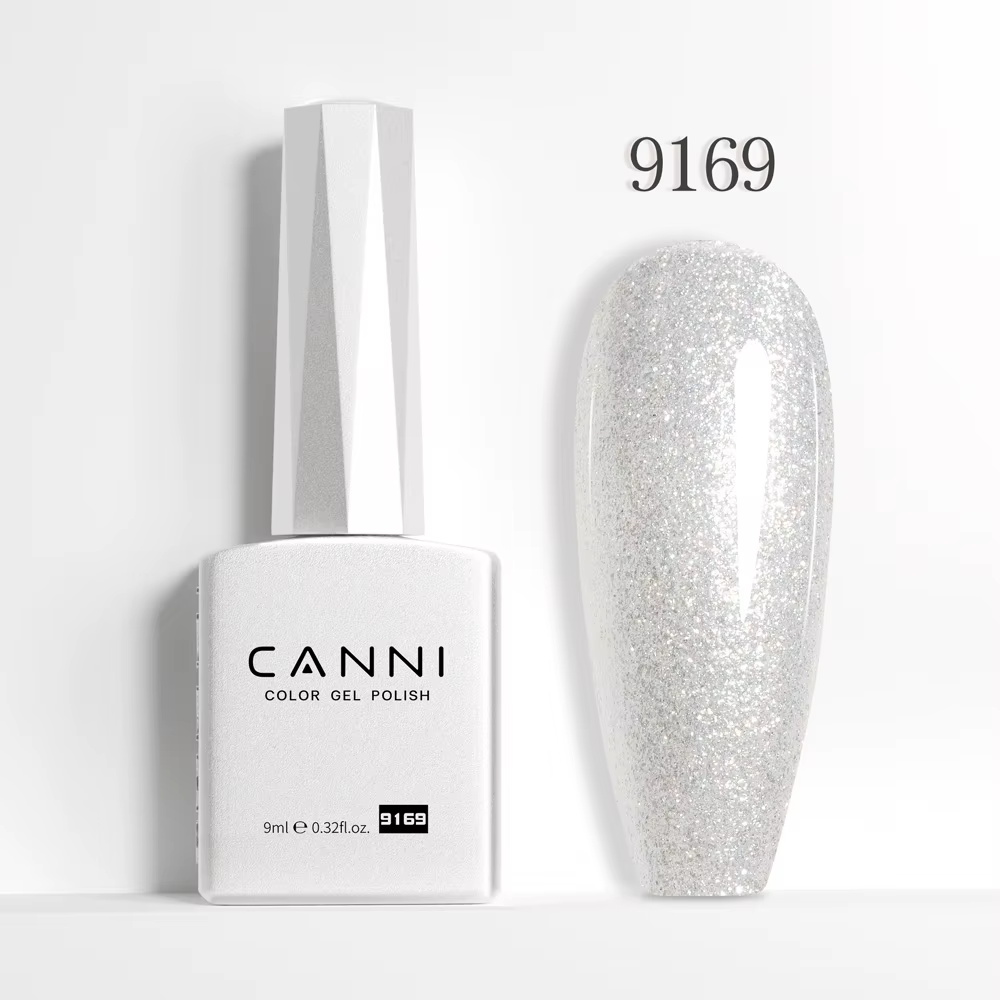CANNI # Vernis à ongles gel bleu menthe pastel 9171, à retirer par trempage, couleur bleu clair, lon