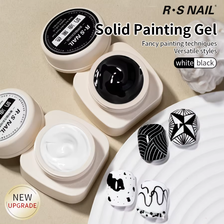 RS NAIL 5g peinture Gel vernis à ongles noir blanc peinture à ongles Art Gel ligne fleur dessin Gel 
