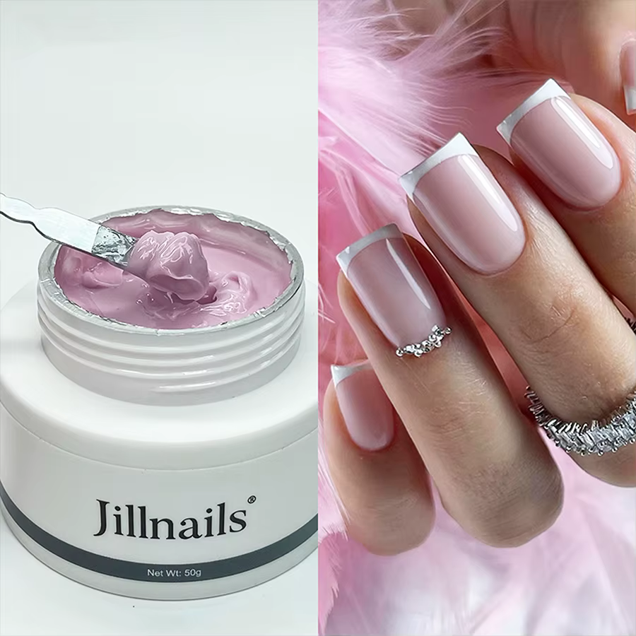Jillnails Gel de gelée ongles constructeur Gel UV 50g pour Extension d'ongle crème dure douce UV Led