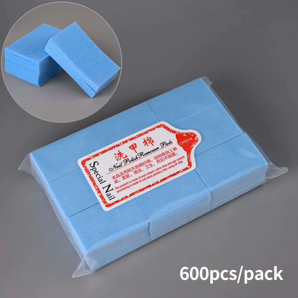 Tampons professionnels en coton non pelucheux, 100/500/600/1000 pièces, tampons de manucure propres 