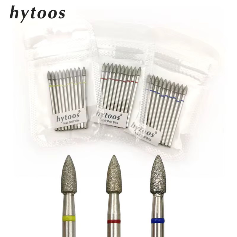 HYTOOS cône diamant cuticule foret manucure forets ongles accessoires outils
