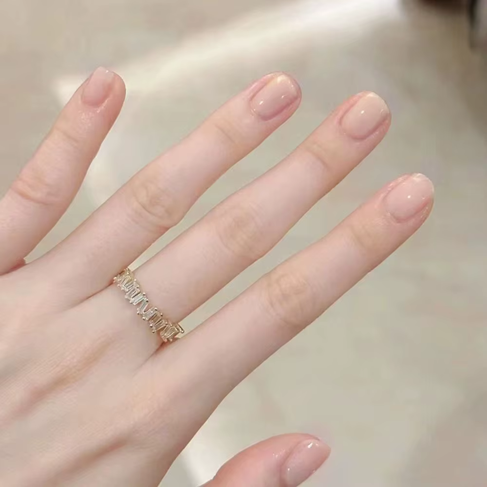 Faux ongles de style français simple, bouts d'ongles à couverture complète pour le bricolage, poigné
