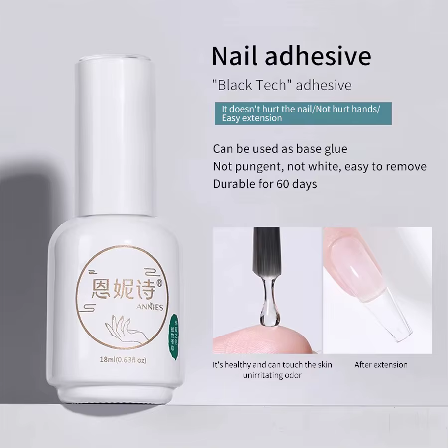 Colle à ongles Super forte de 18ml pour faux ongles, ongles en acrylique, presse sur les ongles, déc