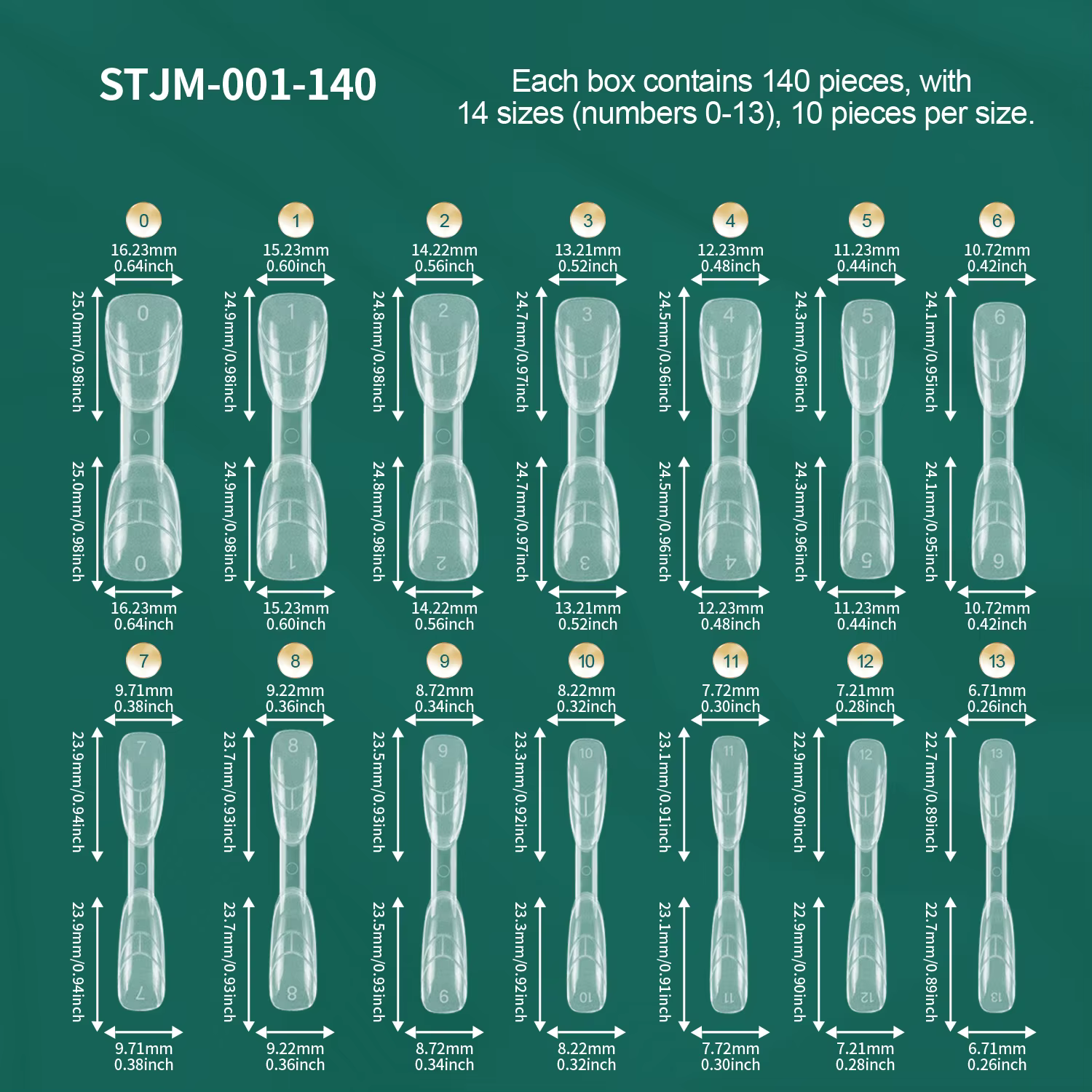 Système d'ongles Nailpop Dual Forms 140 pièces – Formes carrées, cercueil, amande, ovales pour exten