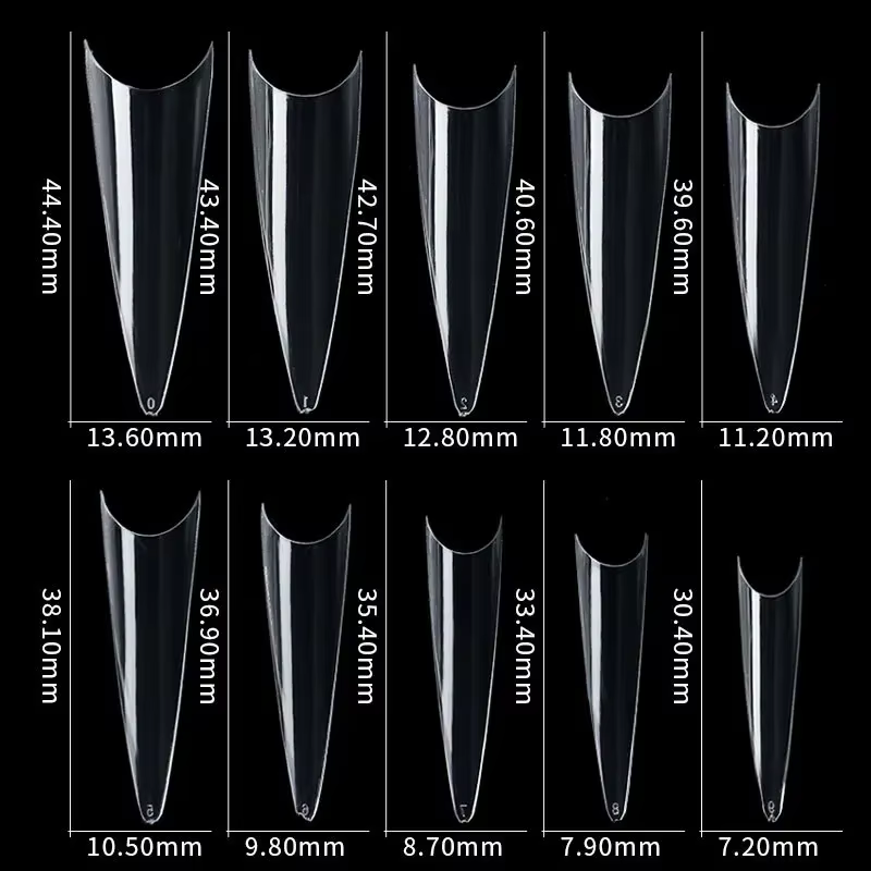 600 pièces/sac Transparent Nature presse sur ongles conseils Stiletto faux ongles acrylique couvertu