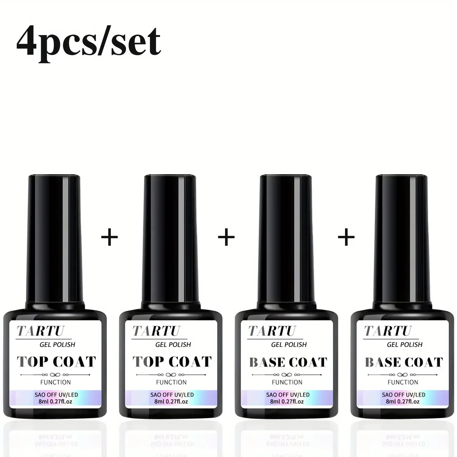 Ensemble de vernis à ongles Gel fonctionnel de 8Ml, avec couche de Base et couche de finition en dia