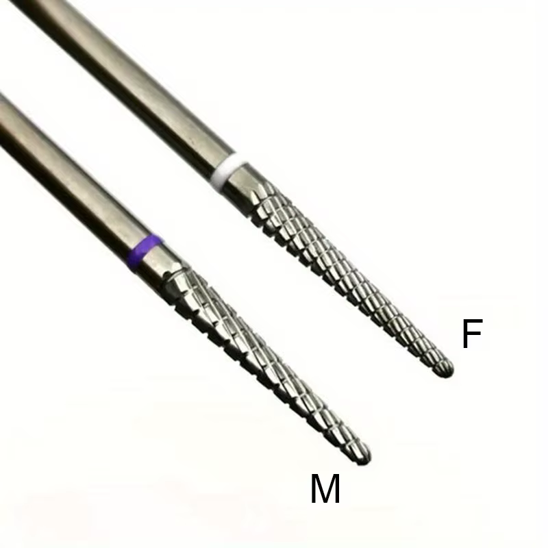 1/2 pièces carbure cuticule propre ongles peu cône ongles forets électrique meulage bavure manucure