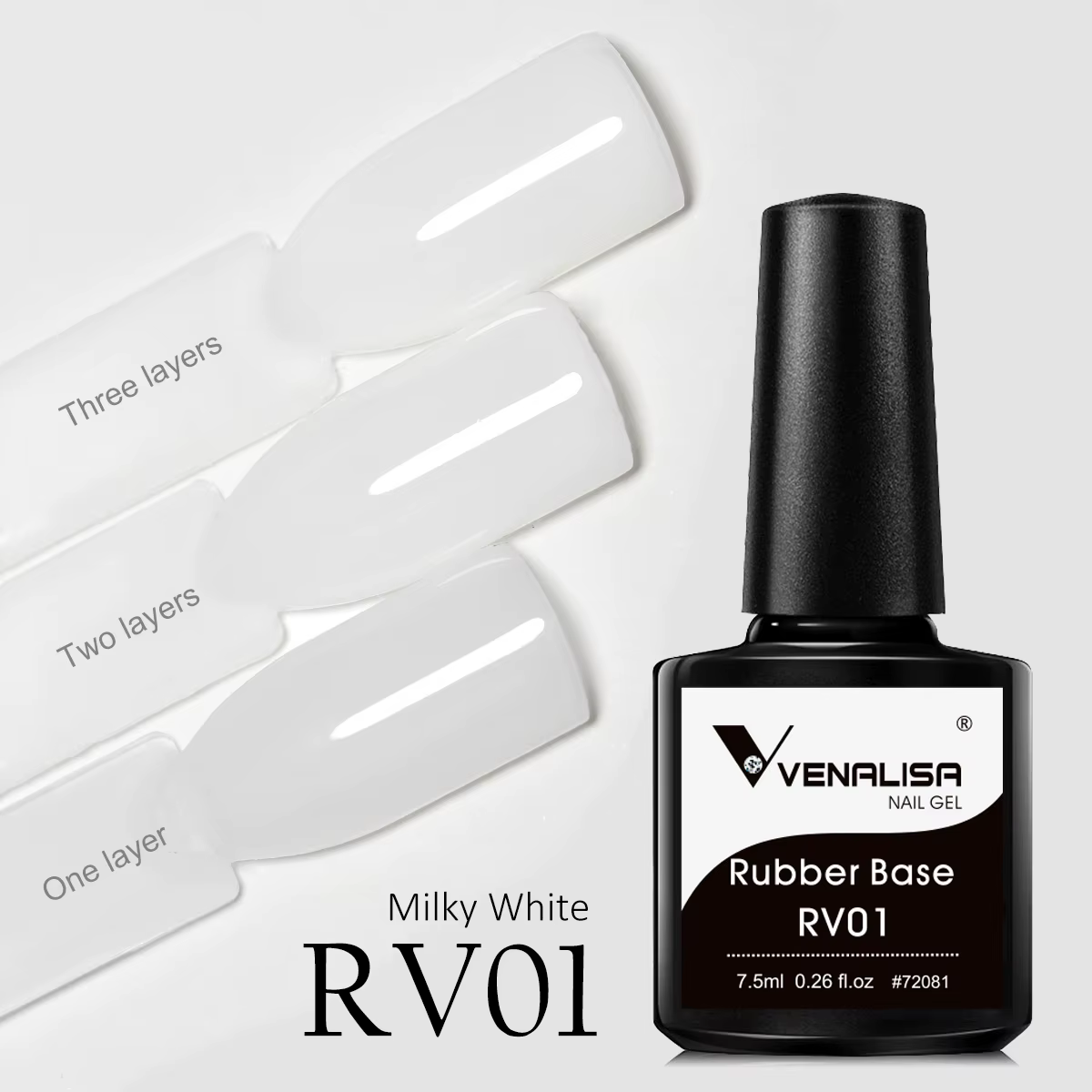 7,5 ml Venalisa HEMA Free TPO Free Rubber Base Jelly Pink Soak Off UV LED Gel Polish Semi Permanent 