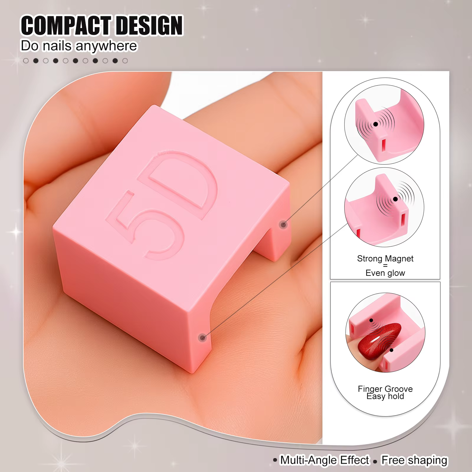 Outil magnétique œil de chat, bâton magnétique pour Nail Art, Gel œil de chat magnétique spécial vel