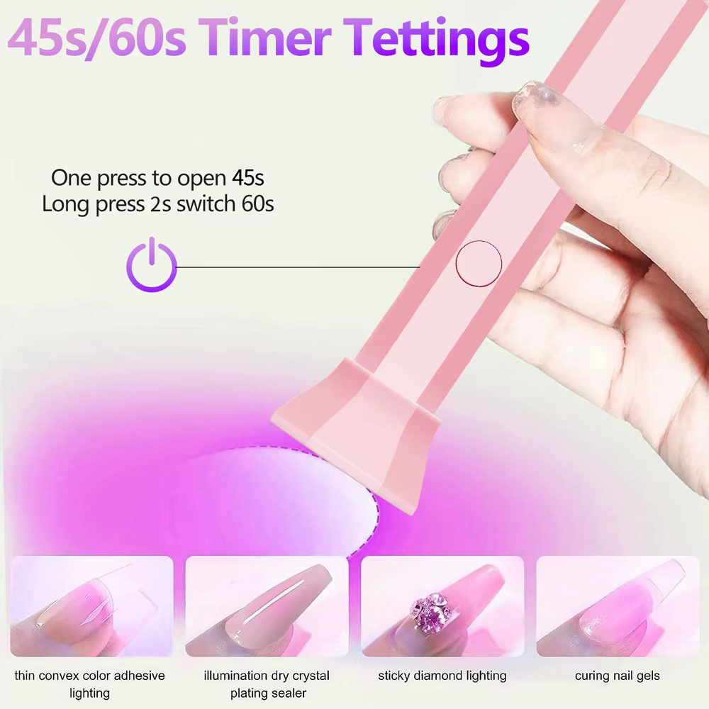 YIKOOLIN-Mini lumière UV pour gel, petite lampe à polymériser les ongles, sèche-ongles USB, vernis à