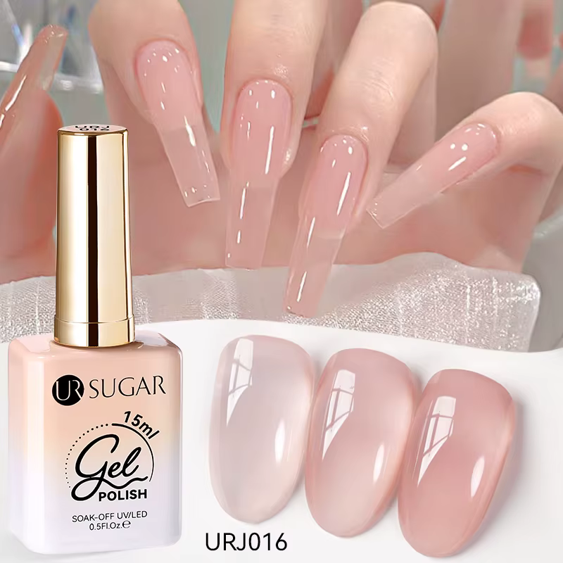 UR SUGAR à Ongles Gel Translucide, Semi-continu, UV, Soak Off, 15ml, Dernière Mode vernis semis perm