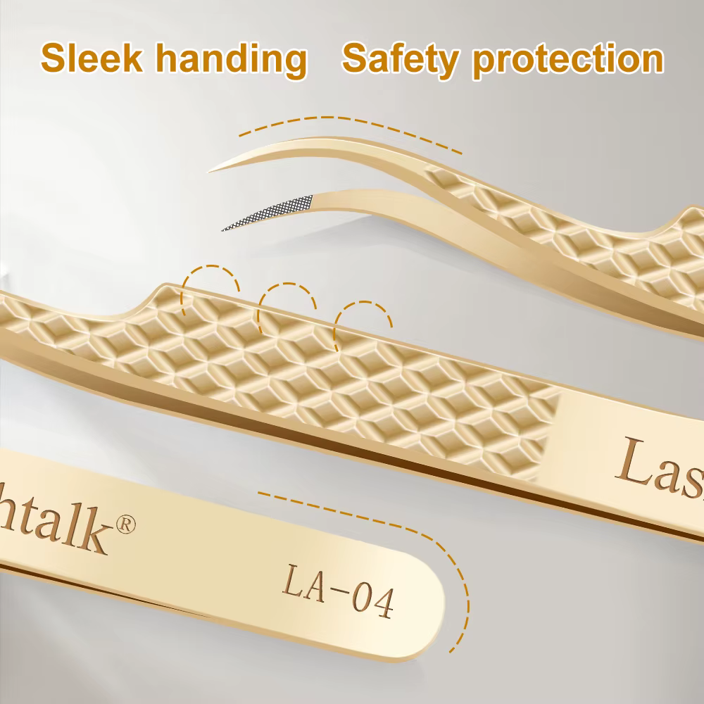Lashtalk pince à épiler à pointe de Fiber de précision Extensions de cils poignée en diamant anti-dé