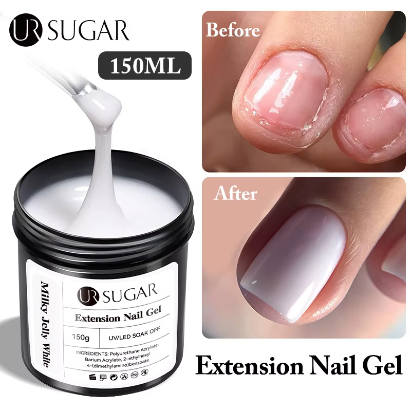 UR SUGAR 150g Extension gelée nue Rose rouge Extension rapide Gel vernis à ongles Extension UV LED m