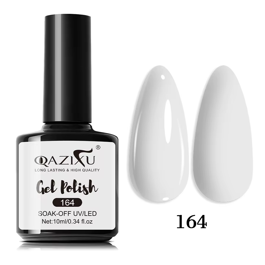 QAZIXU 1/6 pièces gris blanc couleur vernis à ongles paillettes Gel Semi Permanent UV Gel hiver trem