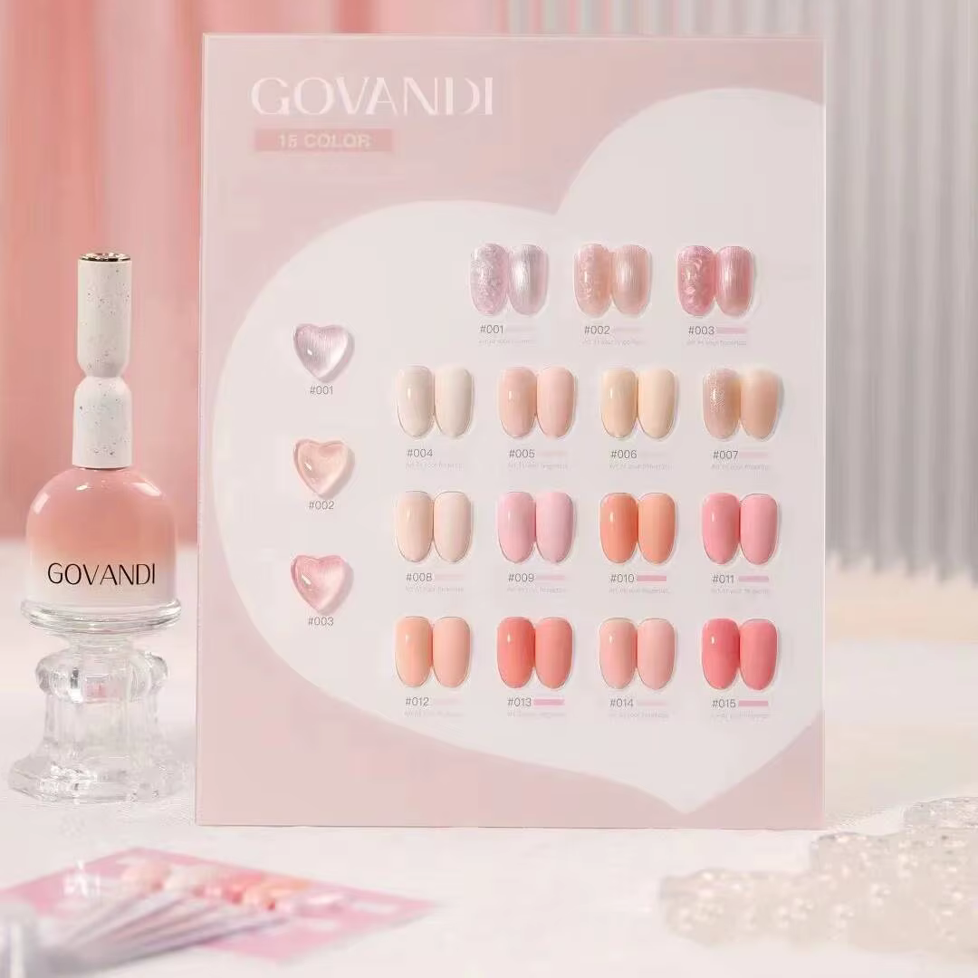 Nouveauté 15 couleurs Rose Chaud Pêche Gel Vernis à ongles UV Soak Off Gelpolish Nail Art Gel Vernis