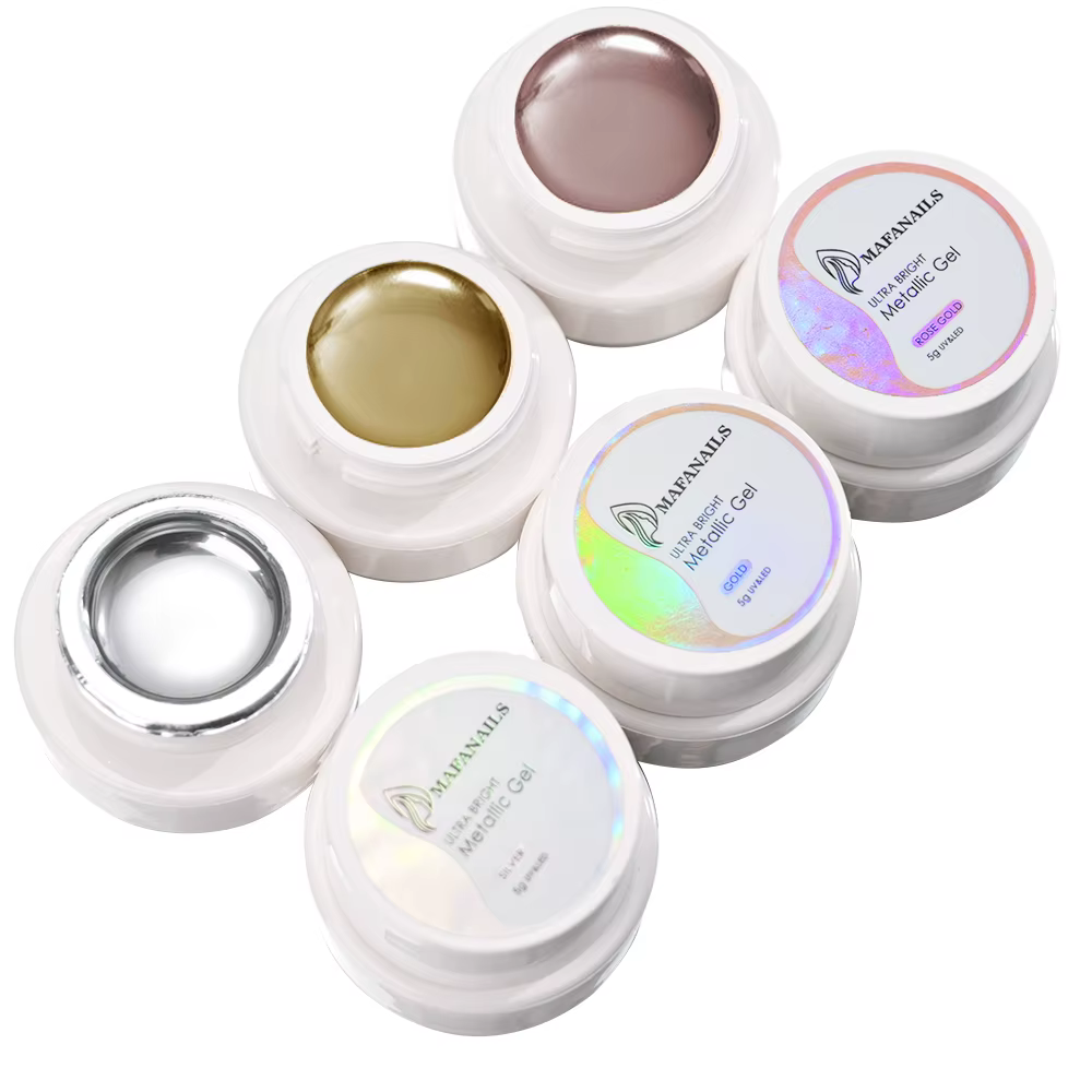 Peinture métallique Gel Chrome or argent effet miroir vernis à ongles Super lumineux ligne de dessin