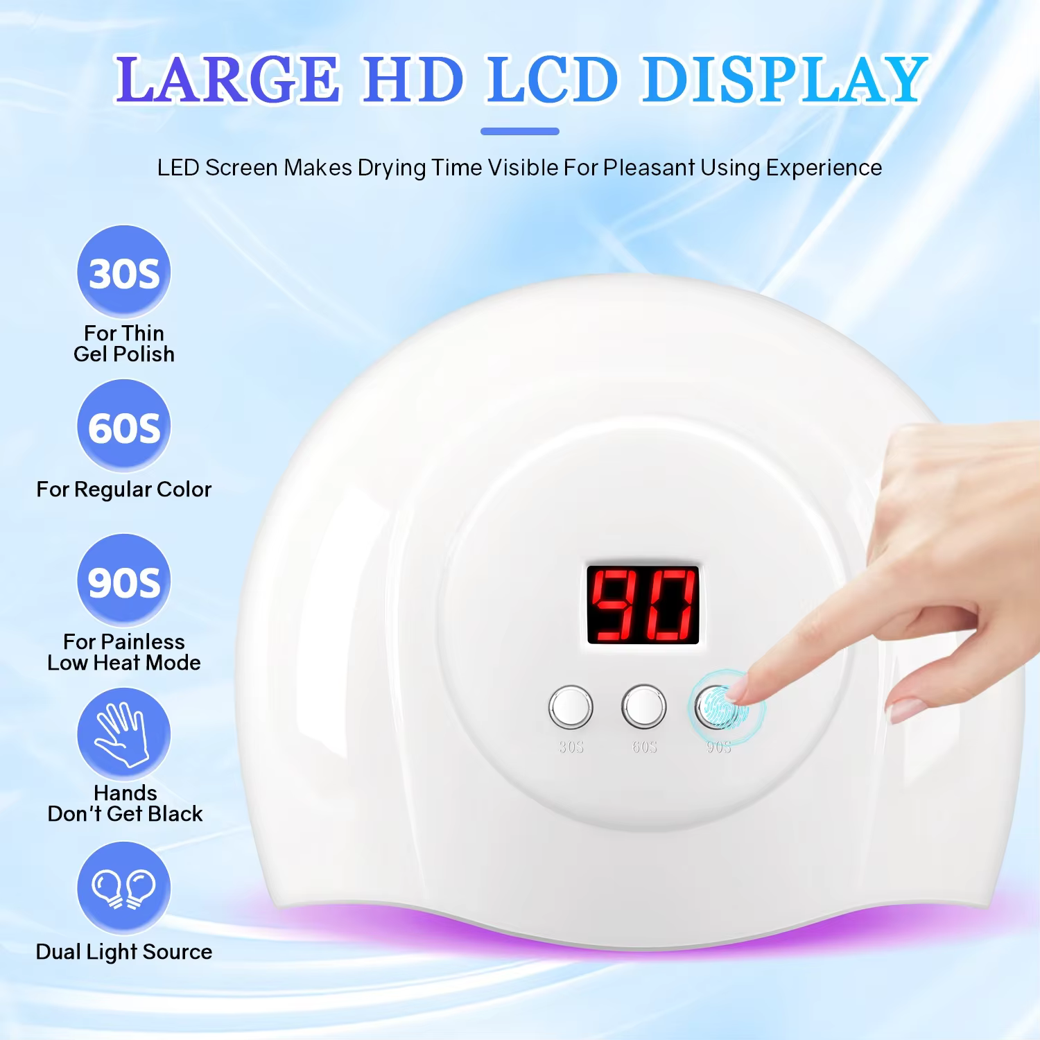 72W UV LED lampe à ongles 24 LED sèche-ongles avec capteur infrarouge lampe de manucure à séchage ra