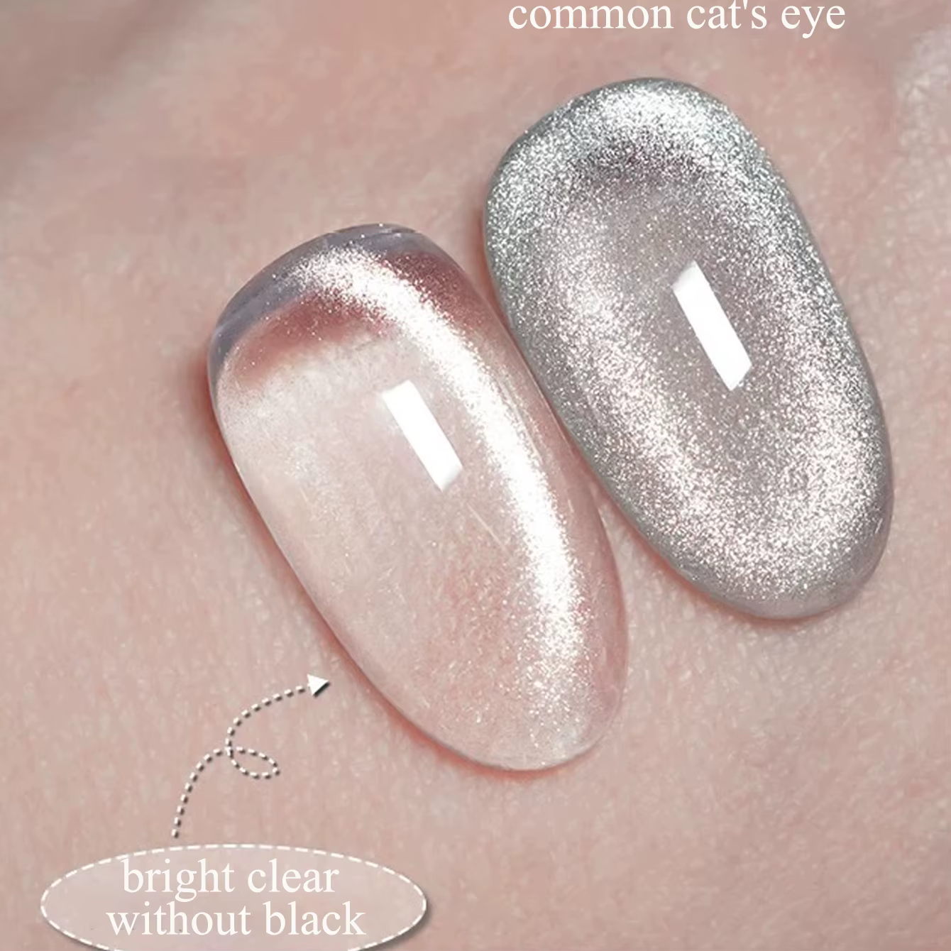 1-12 pièces WS Style chaud Non-gris universel blanc oeil de chat Gel vernis à ongles Super Flash bla