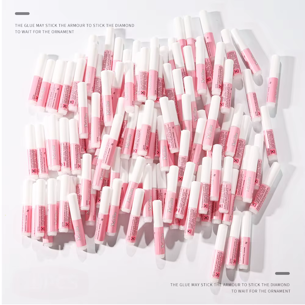 Colle à ongles Super forte pour ongles en acrylique, 100 pièces, à pression, adhésif professionnel p