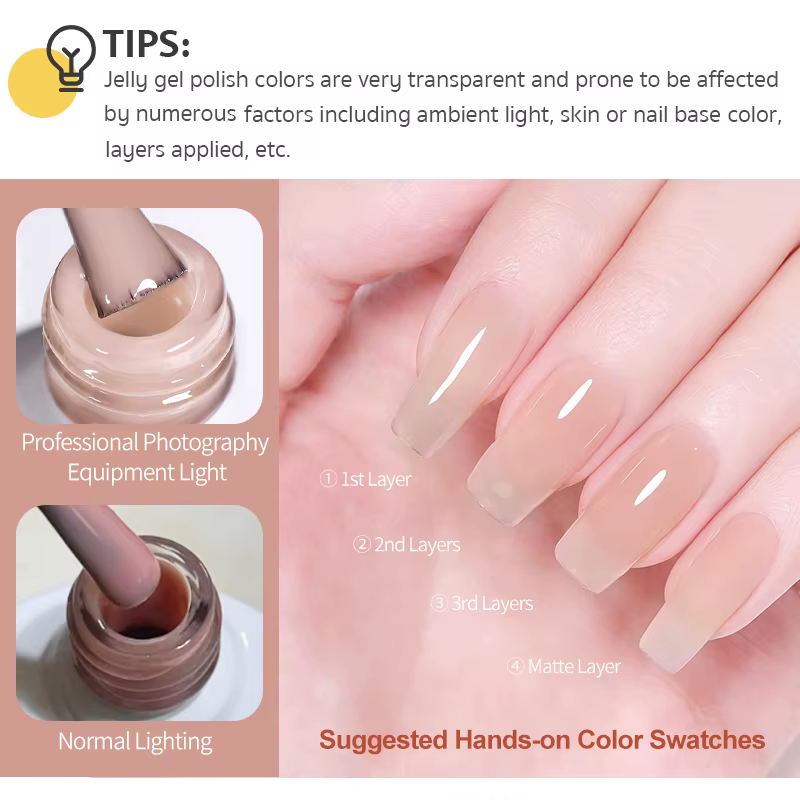 BORN PRETTY gelée nu Gel vernis à ongles 10ml rose clair pêche translucide couleur UV lumière Cure G