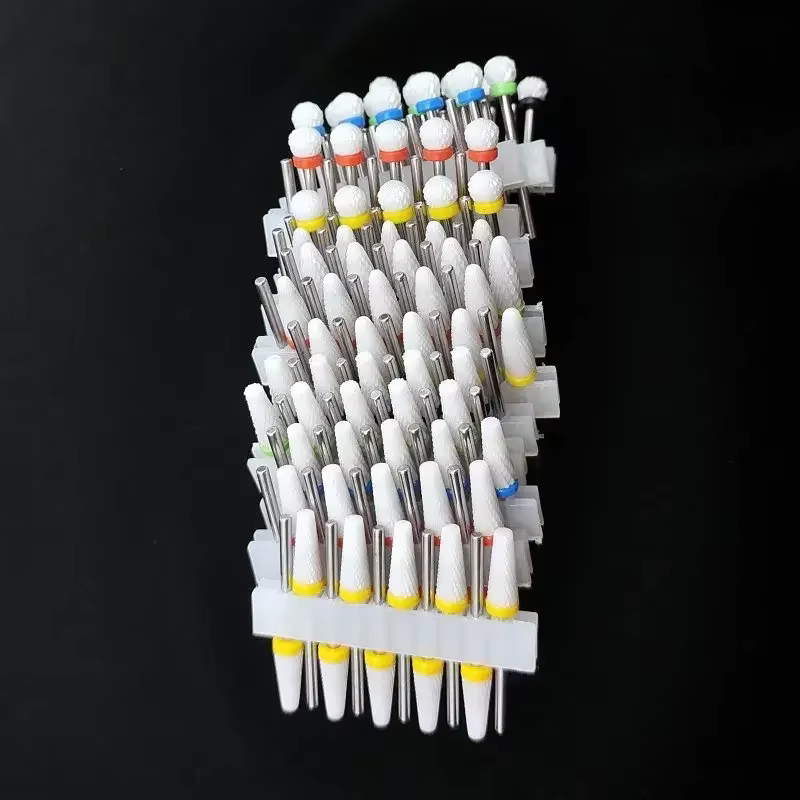 10 forets en céramique, fraises, accessoires de rectifieuse de vernis à ongles rotatifs, accessoires