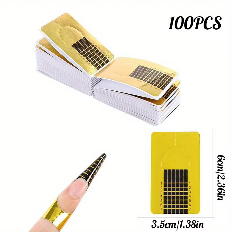 N64.Art-Autocollants pour extensions d'ongles en gel UV, forme acrylique française imprimée, outils 
