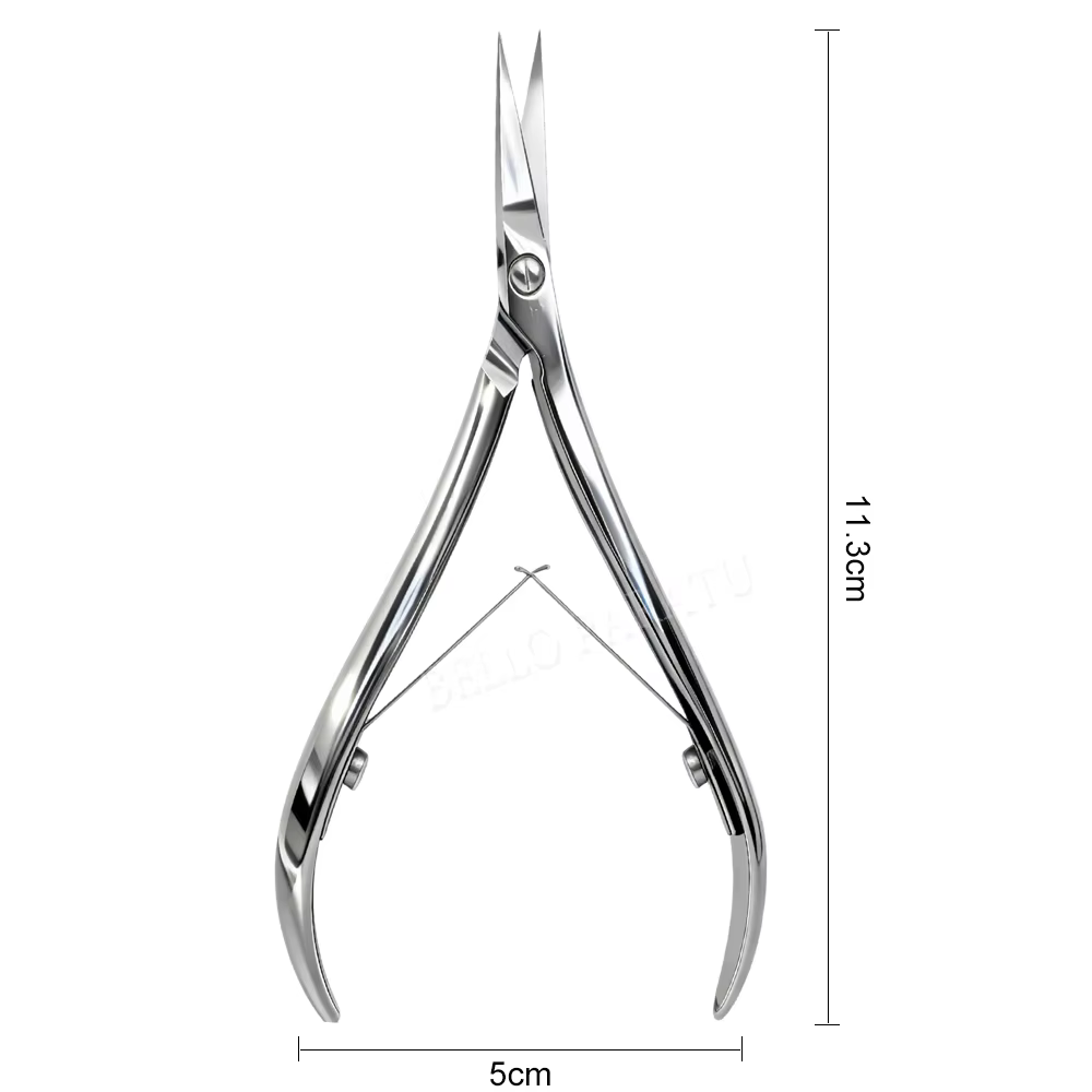 1 pièce Ciseaux à cuticules incurvés extra-fins, Coupe-ongles, Outils de manucure polyvalents, Coupe
