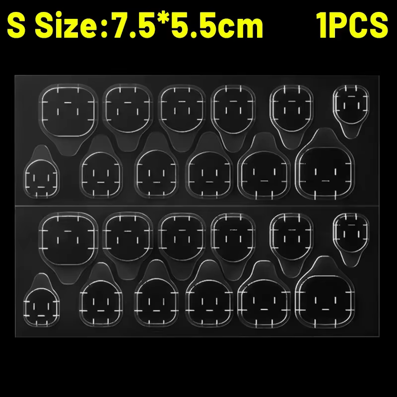 Autocollant de colle à ongles en gelée UV, autocollant transparent auto-adhésif pour ongles, adhésif