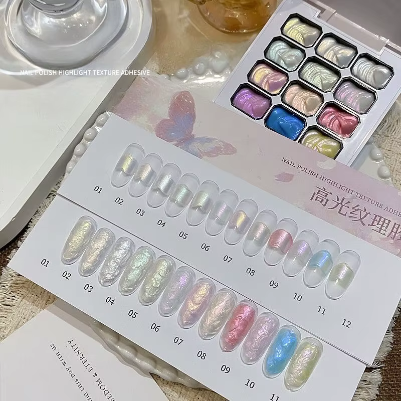 Vernis à ongles semi-permanent Aurora Pearl Colors, nouvelle texture populaire, gel UV LED modelant,