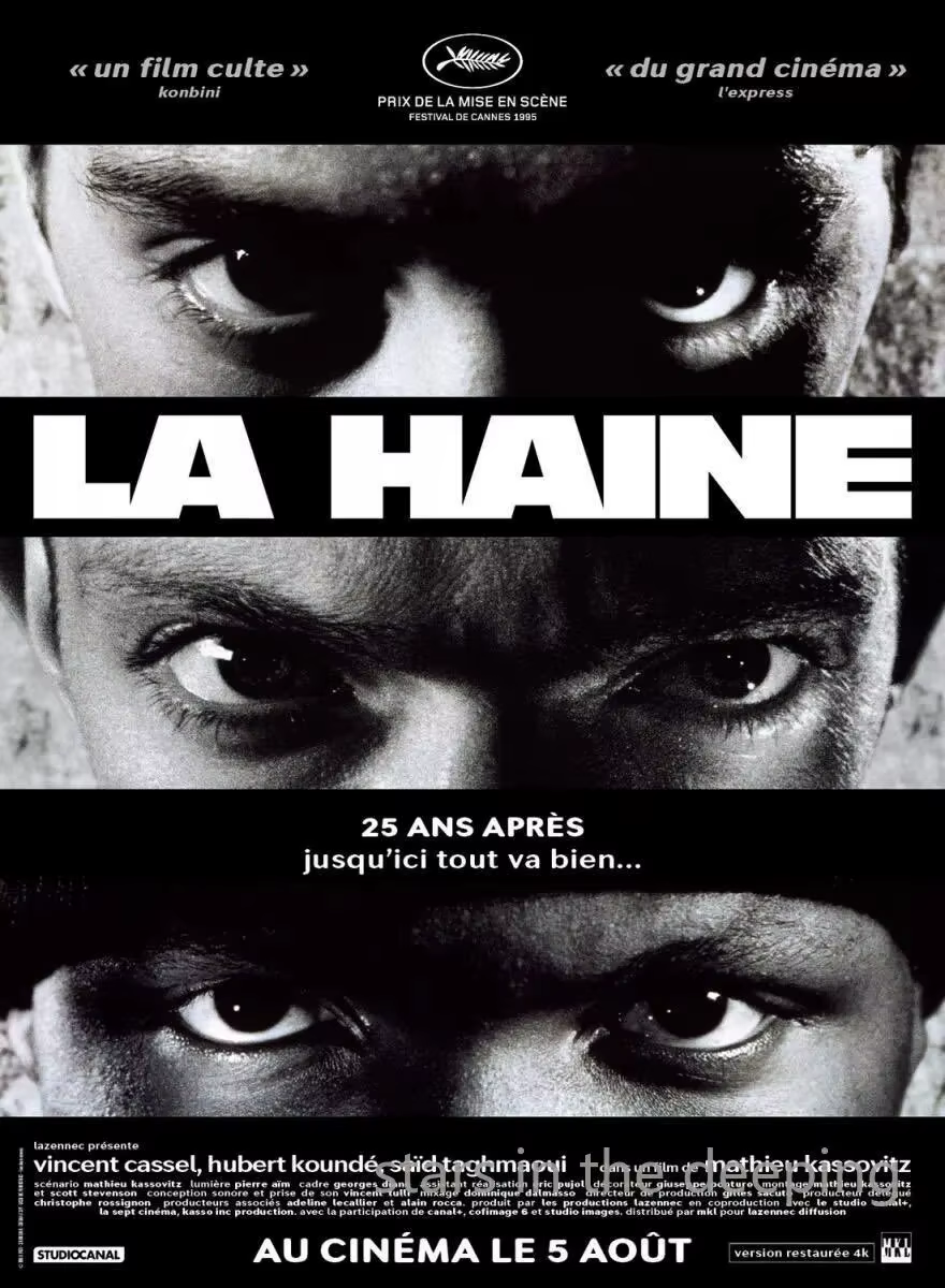 La Haine – affiche de film français Vintage, Mathieu Kassovitz, toile imprimée pour décoration mural