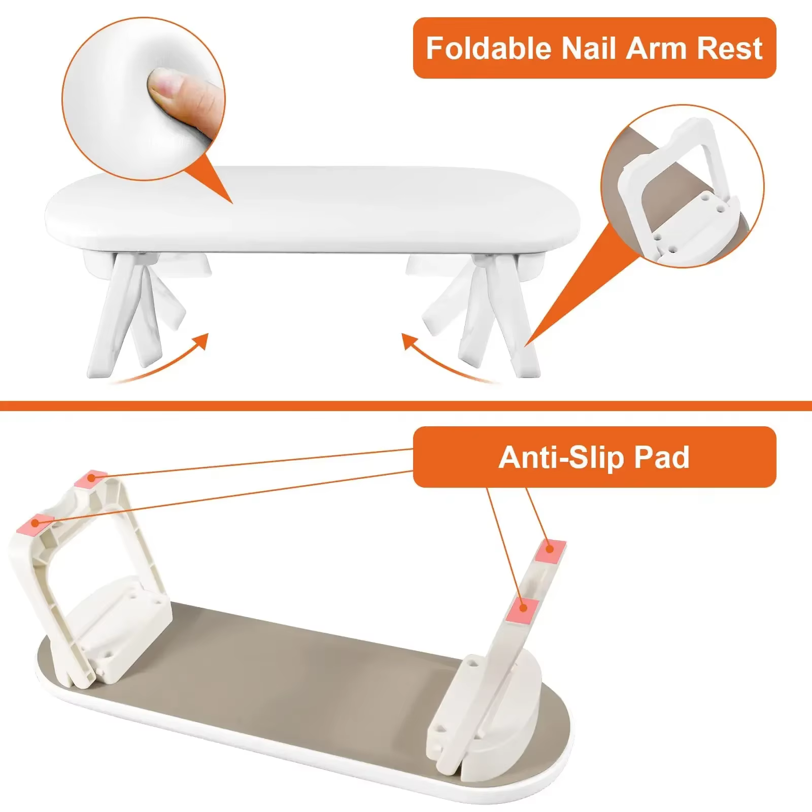 H6-Oreiller pour les mains Nail Art, portable, facile à nettoyer, confortable, non ald