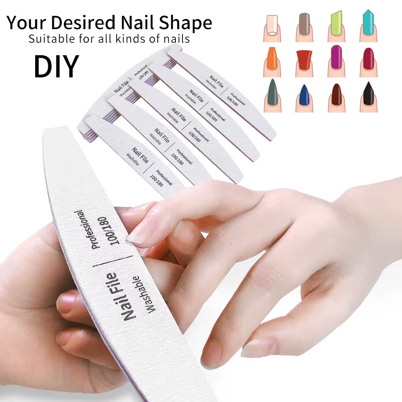 Lime à ongles 100 à 180 outils professionnels émeri pour manucure Lime 240 papier de verre Gel limes