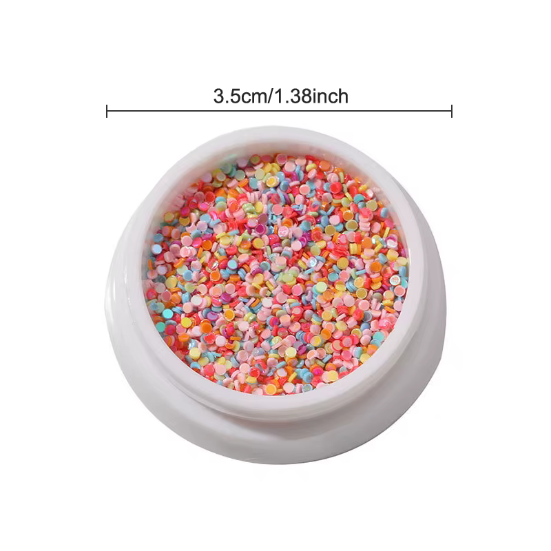 1 boîte de paillettes rondes pour ongles, flocons de Paillette colorés à pois pour Nail Art, décalco