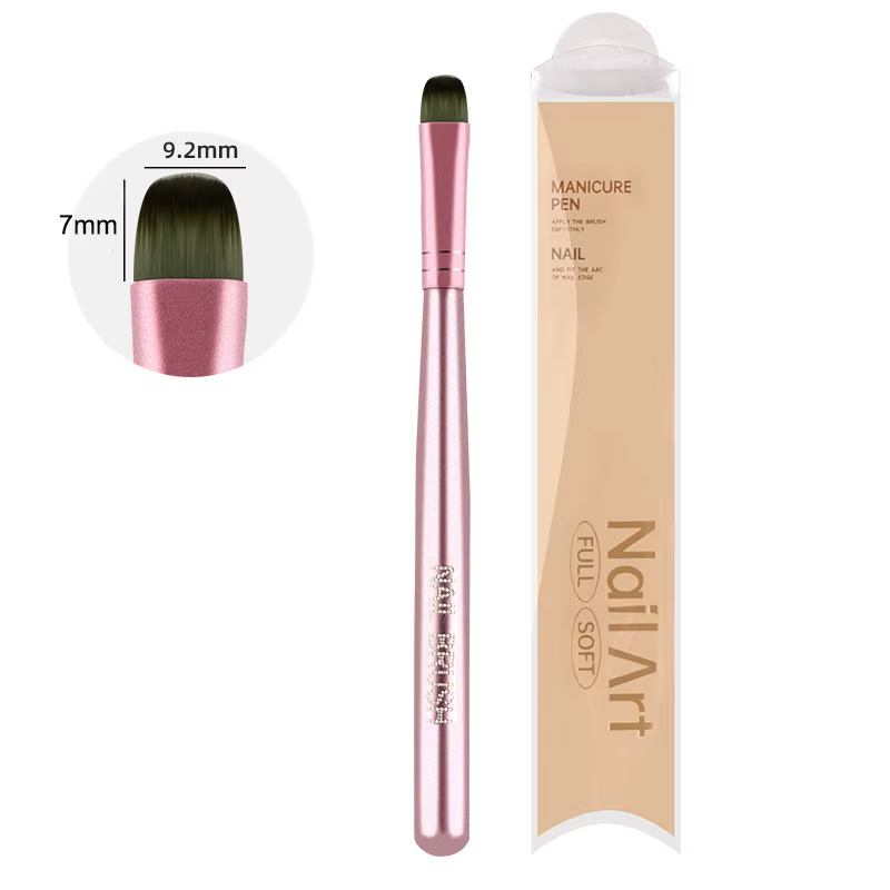 Pinceau à ongles français 3 en 1, extension d'ongles, gel UV, manche en métal, pointe française pour