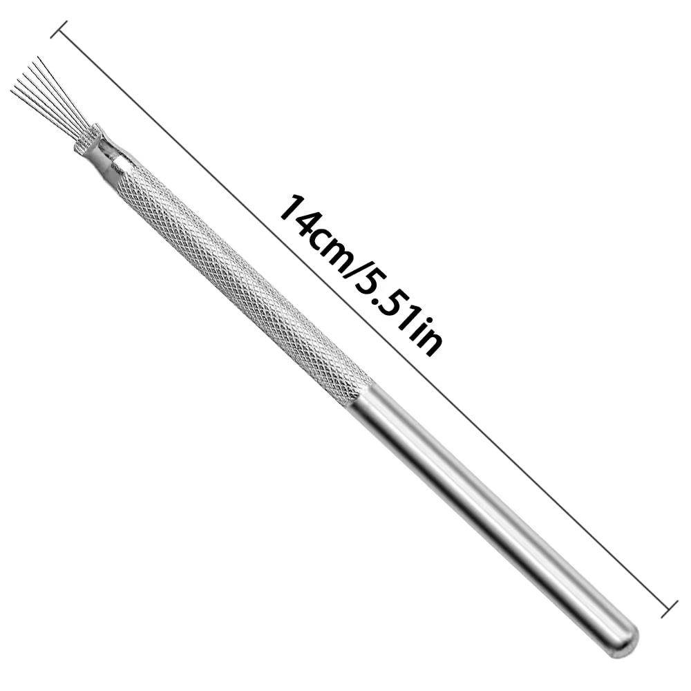 Liner à ongles à 7 broches, outils d'art des ongles, lignes à rayures en acier inoxydable, stylos po